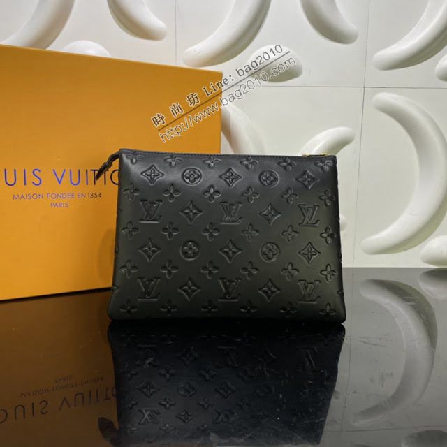 LOUIS VUITTON專櫃新款包包 路易威登Coussin小號手袋 LV字母壓印雙肩帶肩背斜挎女包  ydh4160